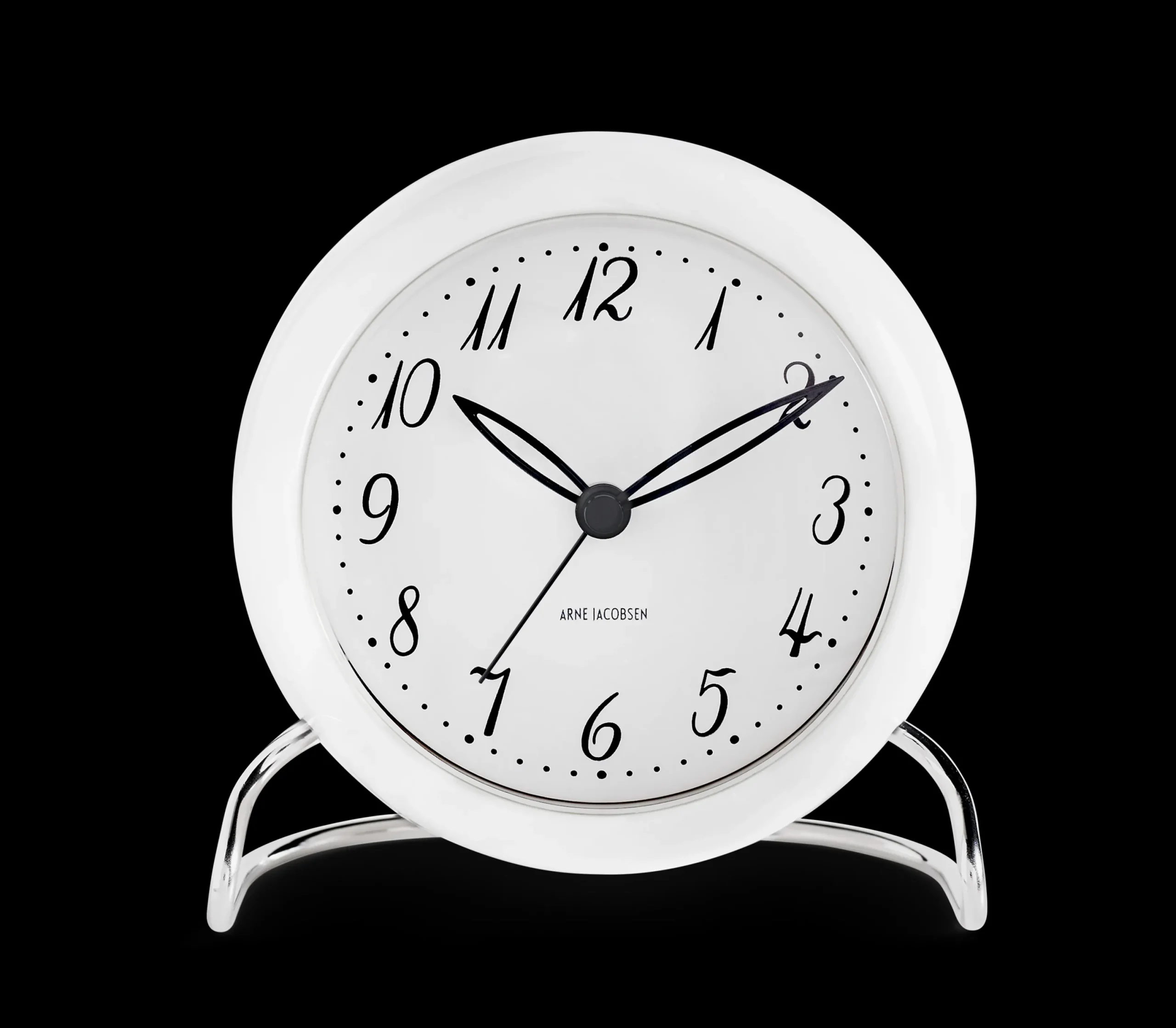 Arne Jacobsen Clocks Bordur Ø11 cm i hvid | Køb her