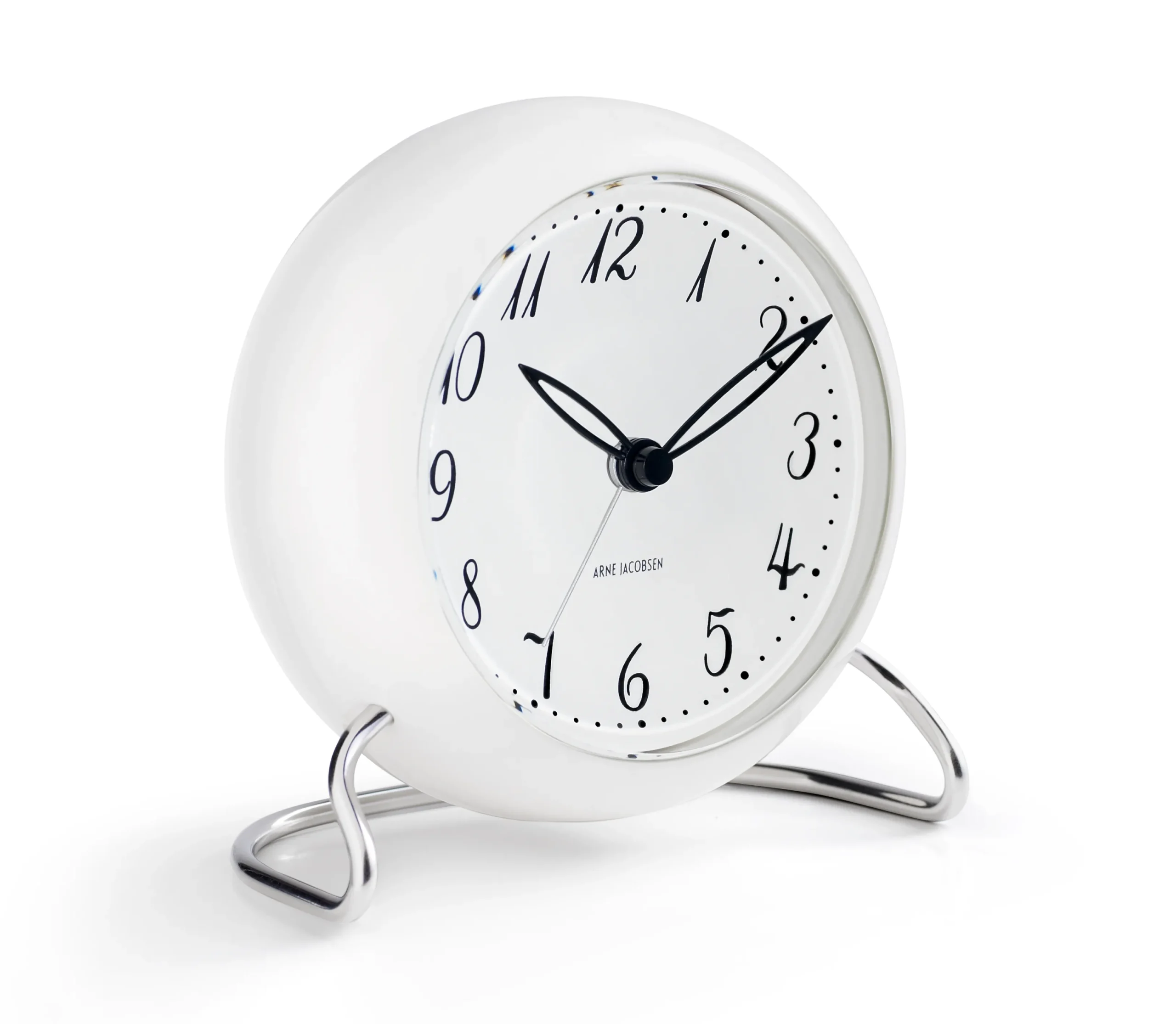Arne Jacobsen Clocks Bordur Ø11 cm i hvid | Køb her