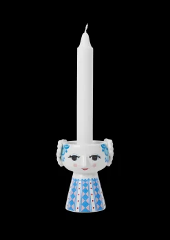 Bjørn Wiinblad Eva Lysestage H9.5 cm blå | Køb her