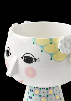 Bjørn Wiinblad Eva Urtepotteskjuler på fod Ø15.5 cm gul