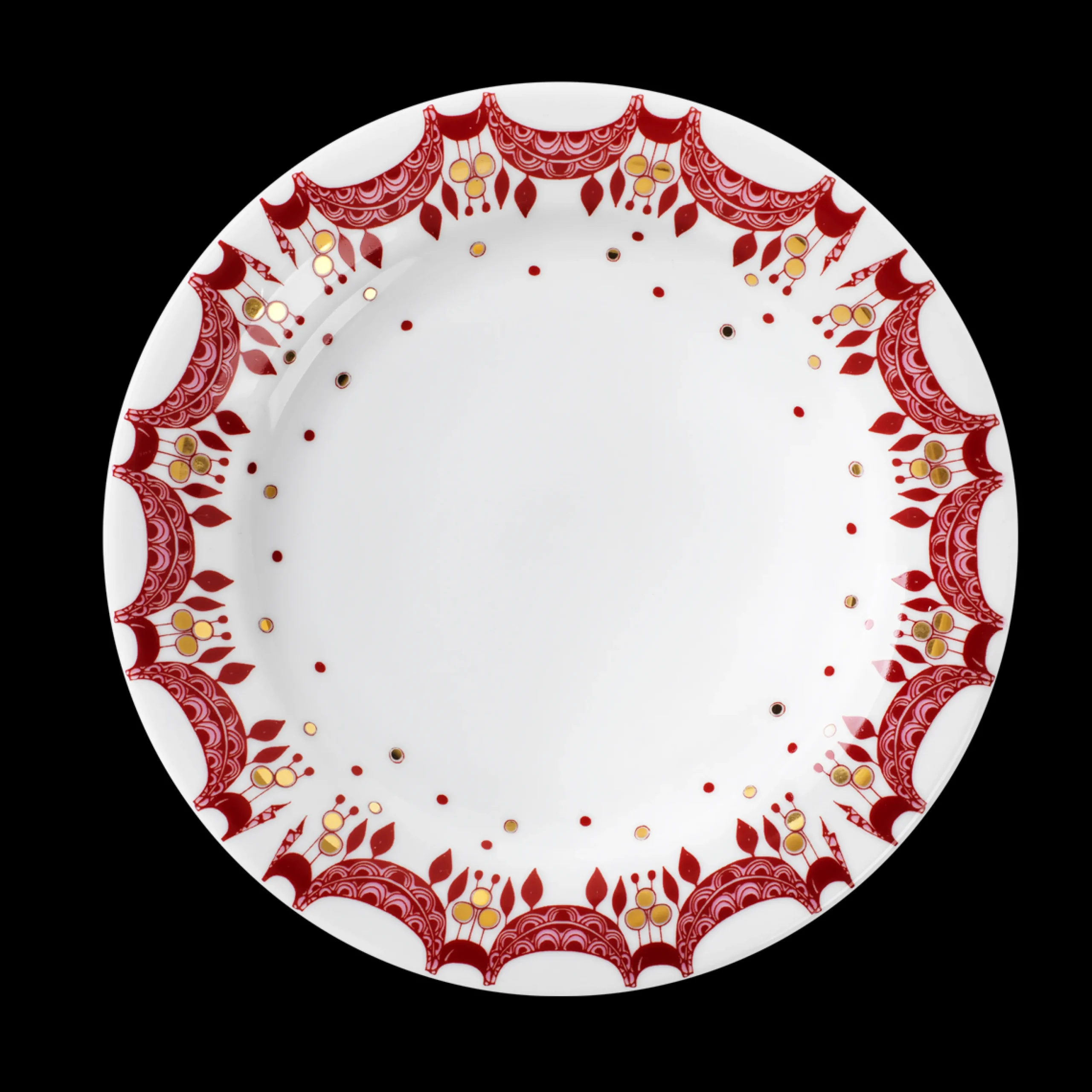 Bjørn Wiinblad Guirlande Juletallerken Ø20 cm rød | Køb her