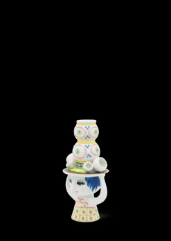 Bjørn Wiinblad Lady with hat Lysestage H16 cm pink | Køb nu