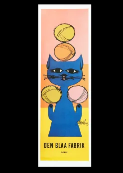 Bjørn Wiinblad Wiinblad Den Blå Fabrik 30x90 cm multi