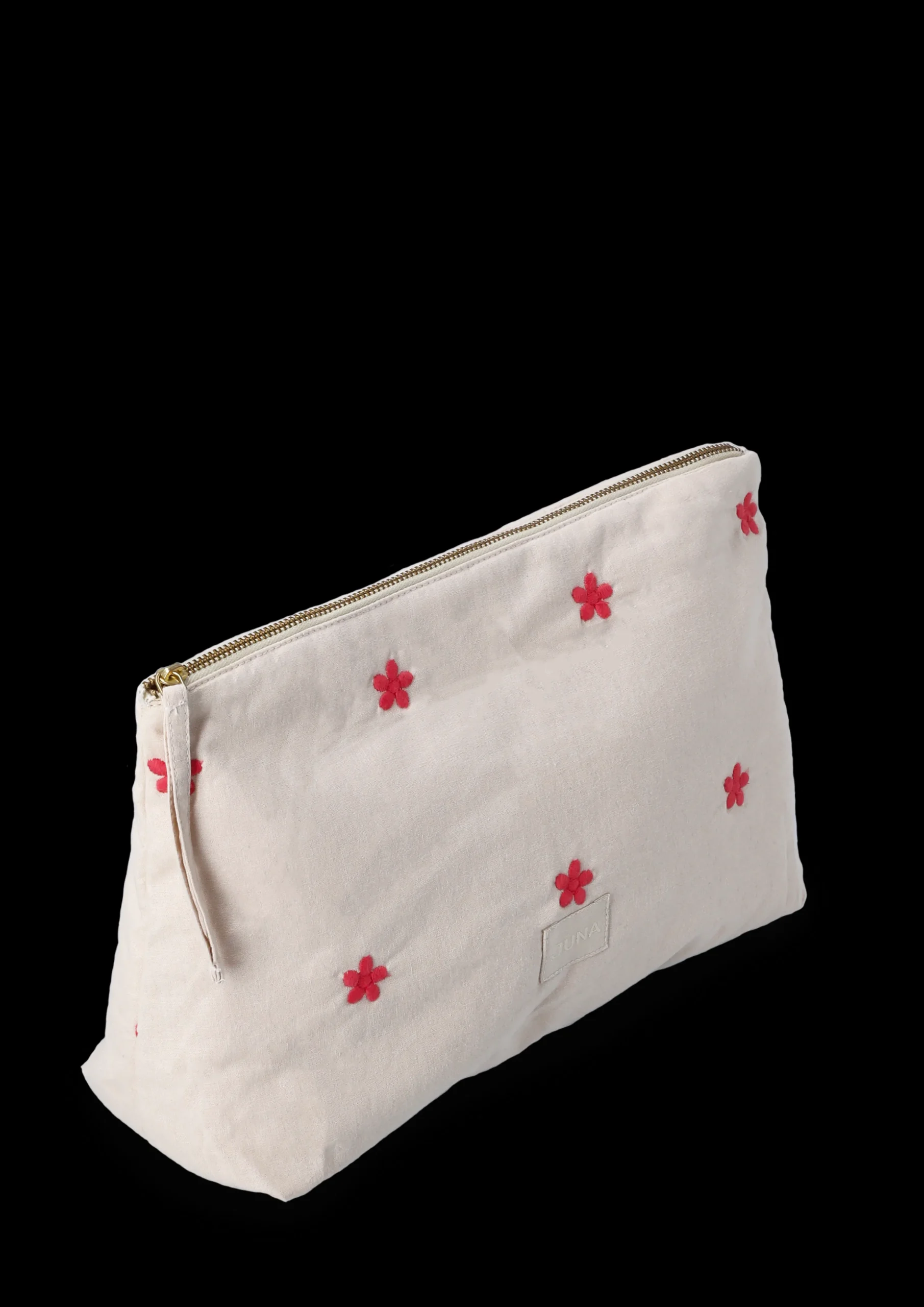 Daisy Karla Toilettaske 30x10x20 cm – Sand/Rød fra JUNA