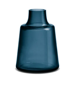 Holmegaard Flora Vase kort hals H24 mørk blå | Køb her
