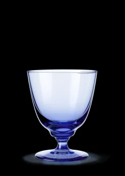 Holmegaard Flow Glas på fod 35 cl mørk blå | Køb nu