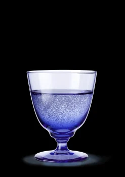 Holmegaard Flow Glas på fod 35 cl mørk blå | Køb nu