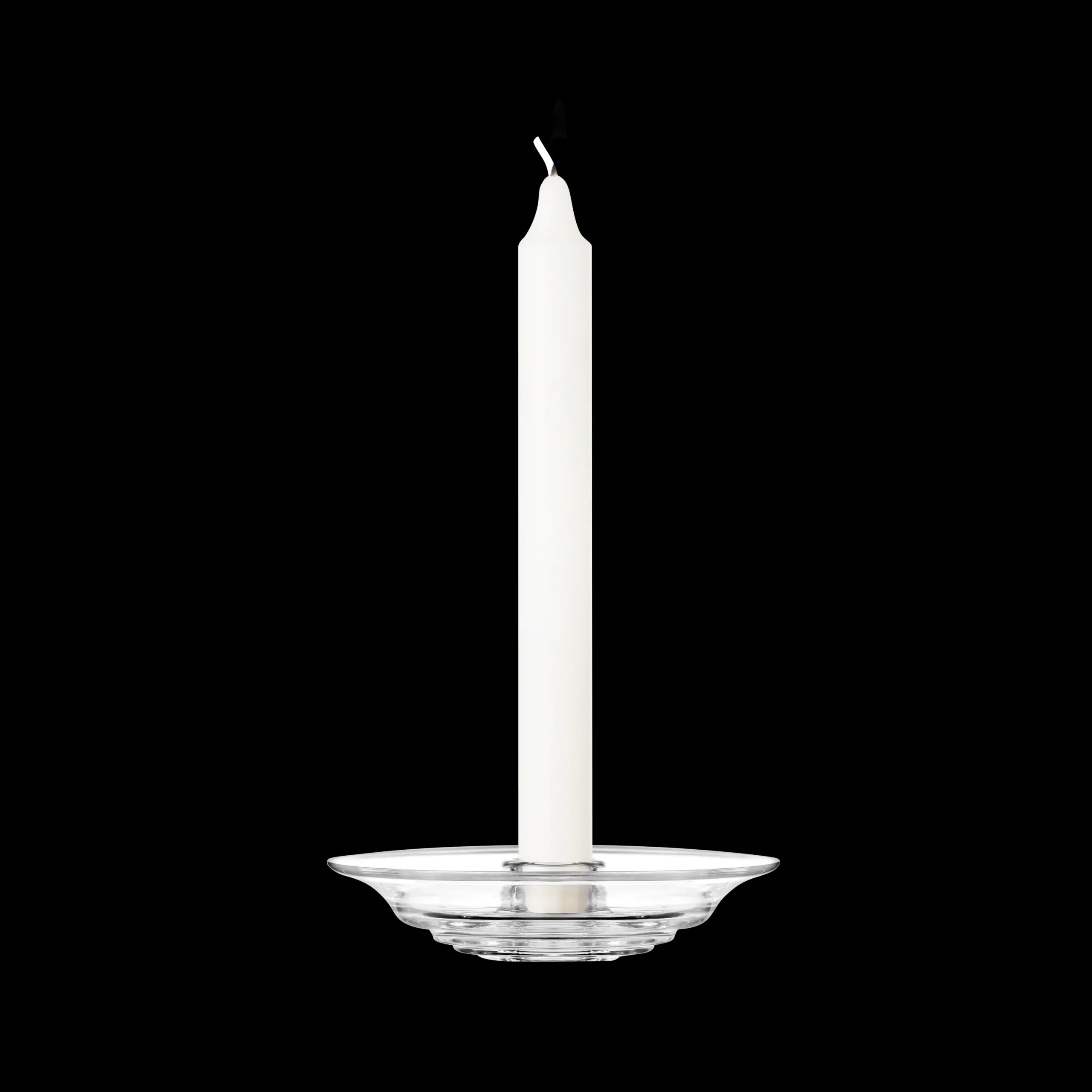 Holmegaard Kronelysestage H3 cm i klar fra serien Flow