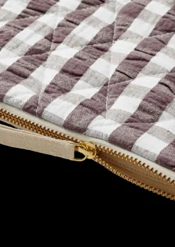 JUNA Bæk&Bølge Dalila Toiletbag 20x14 cm Chokolade/Hvid