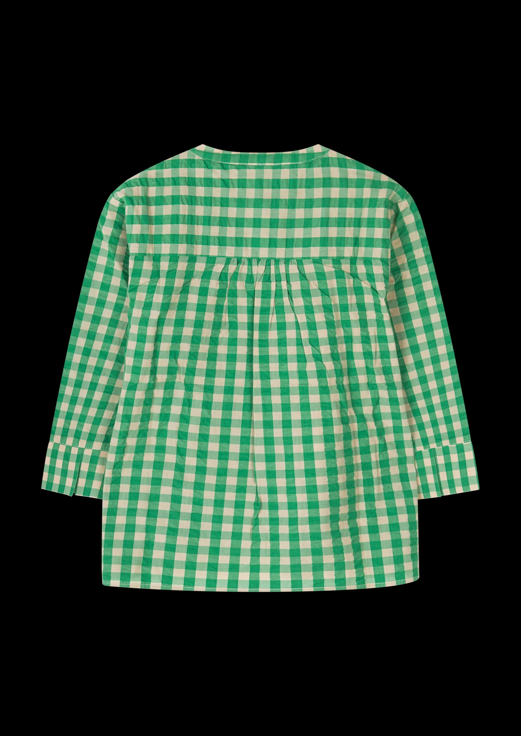 Juna Bæk&Bølge Irene shirt S/M grøn/sand | Køb her