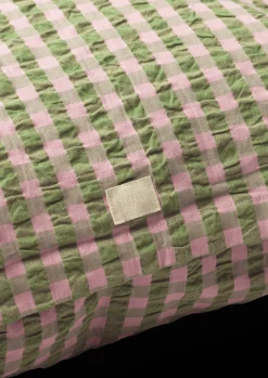 JUNA Bæk&Bølge Pudebetræk 63x60 cm grøn/soft pink DK