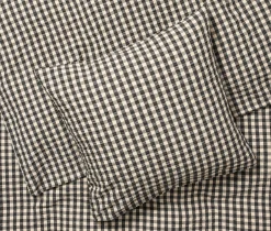 JUNA Bæk&Bølge Sengetøj 220x220 cm sort/sand SE | Køb her