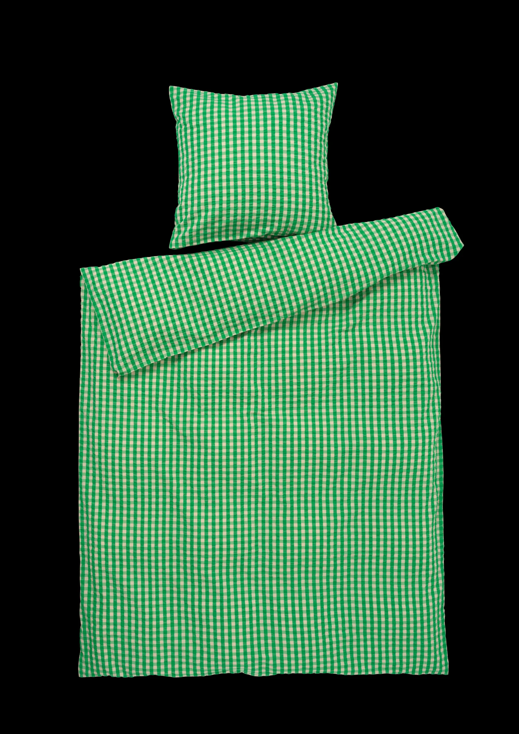 JUNA Bæk&Bølge Sengetøj 140x200 cm grøn/sand DK | Køb her