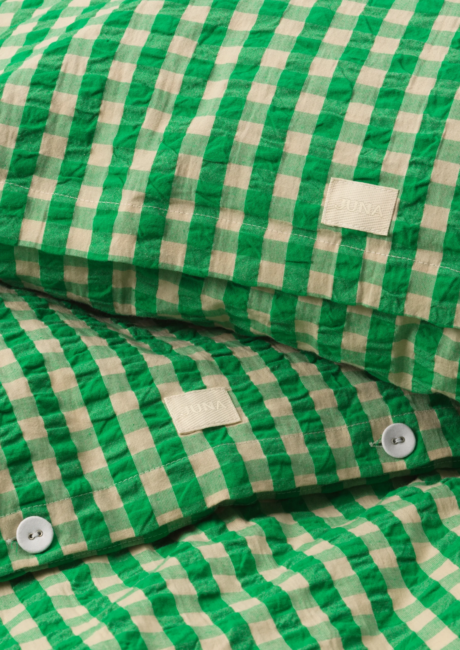 JUNA Bæk&Bølge Sengetøj 140x200 cm grøn/sand DK | Køb her