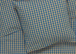 JUNA Bæk&Bølge Sengetøj 200x220 cm blå/okker DK | Køb her