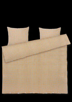 JUNA Bæk&Bølge Sengetøj 220x220 cm lys blå/sand SE | Køb her