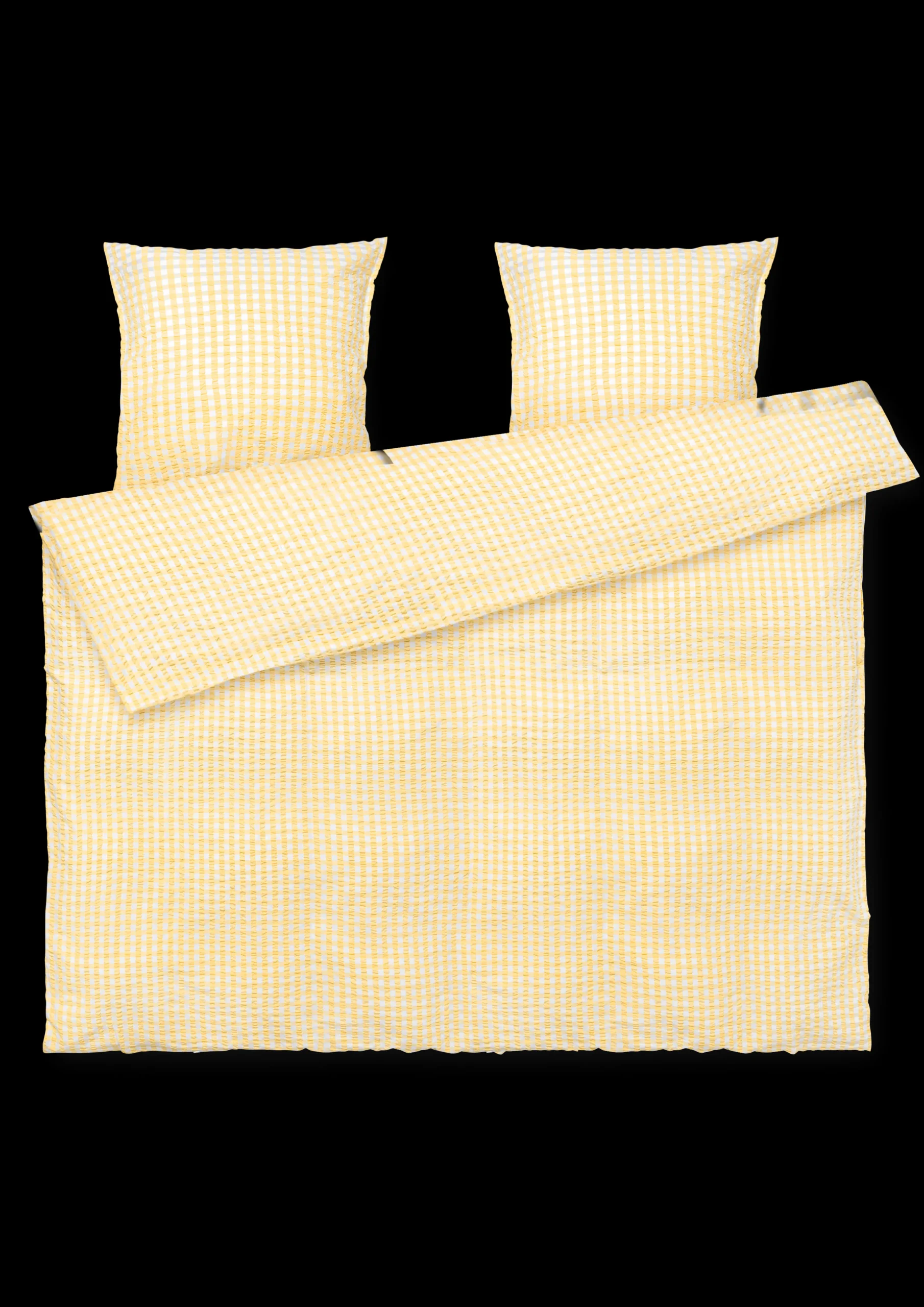 JUNA Bæk&Bølge Sengetøj 200x220 cm gul/hvid DK | Køb her