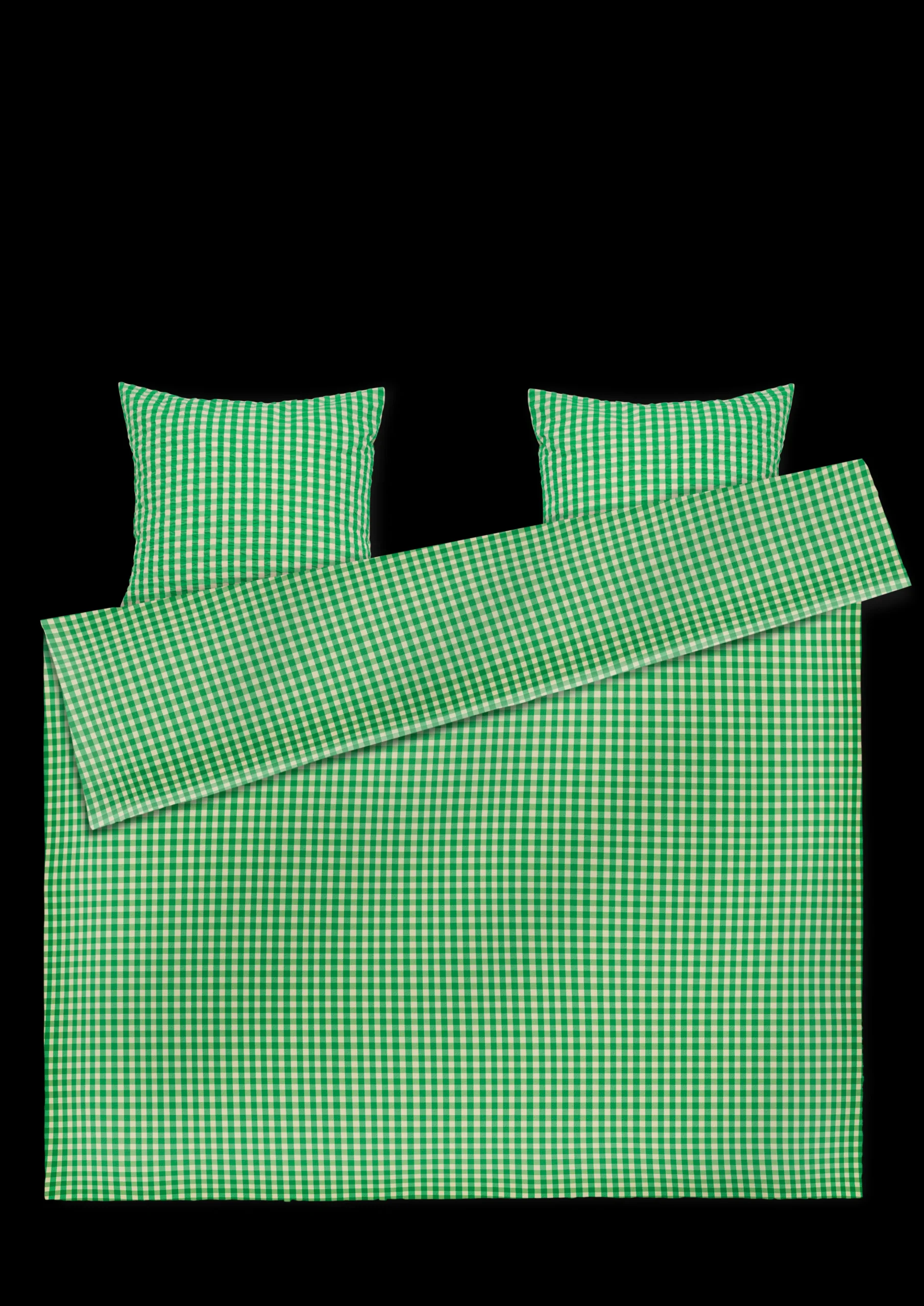 JUNA Bæk&Bølge Sengetøj 200x220 cm grøn/sand DK | Køb her