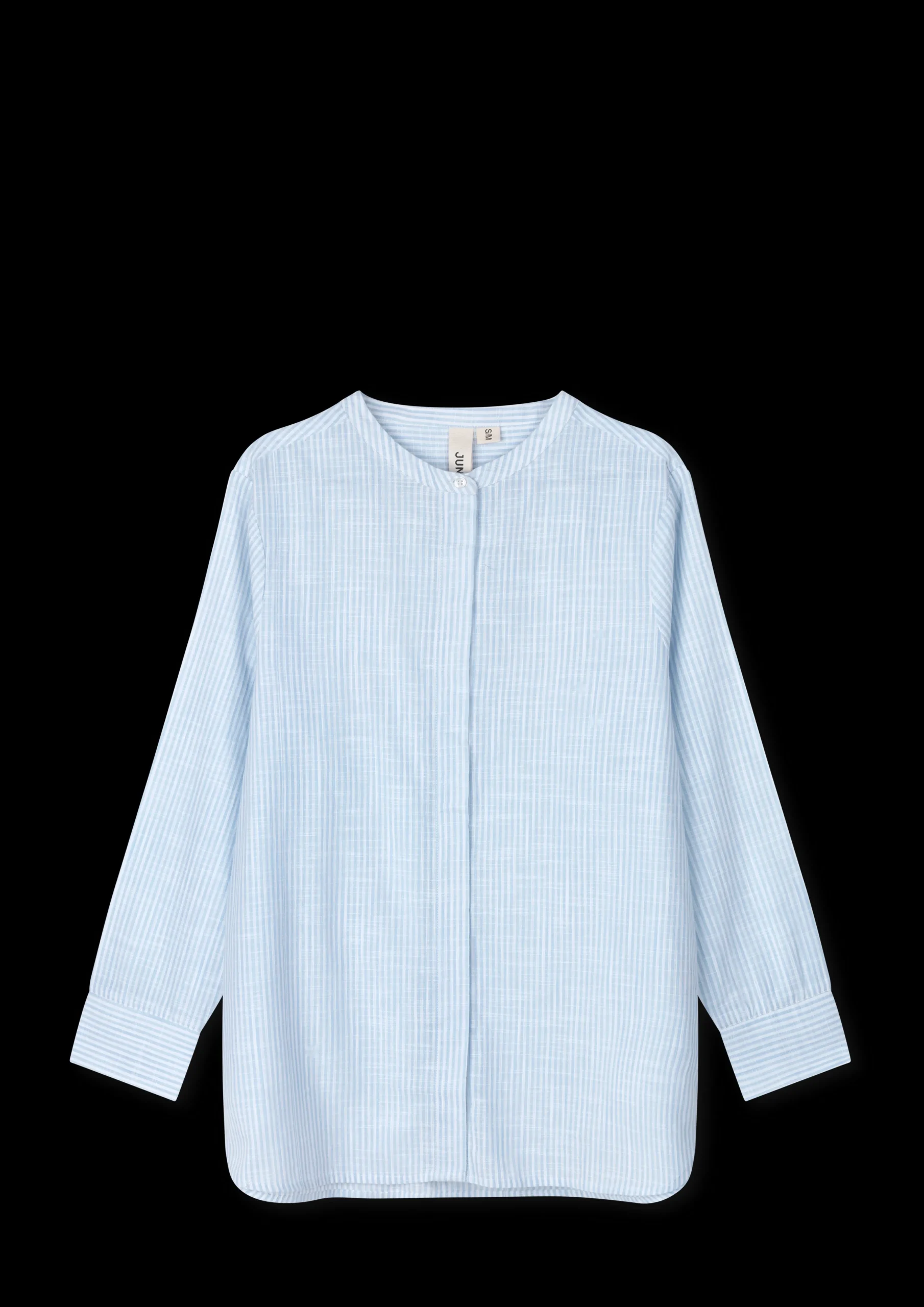JUNA Monochrome Lines Ida shirt XS lys blå/hvid | Køb her