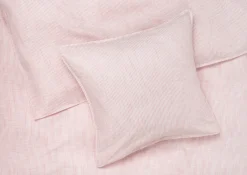 JUNA Monochrome Lines Sengetøj 140x200 cm rosa/hvid