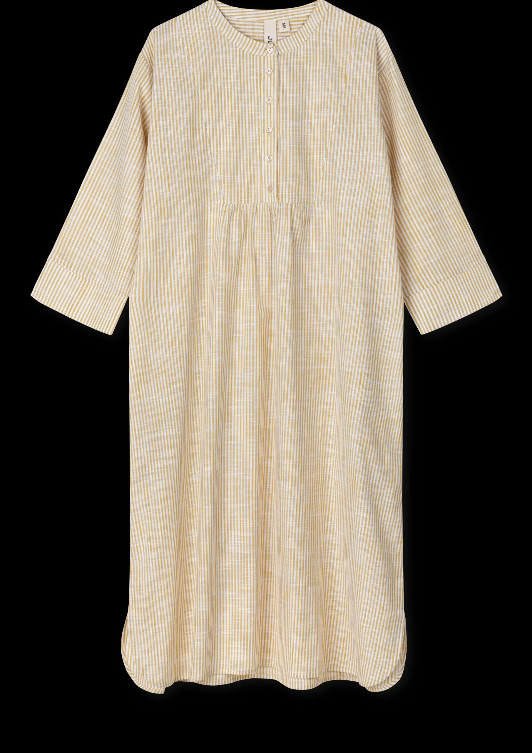 JUNA Monochrome Lines Sonja dress XS okker/hvid | Køb her