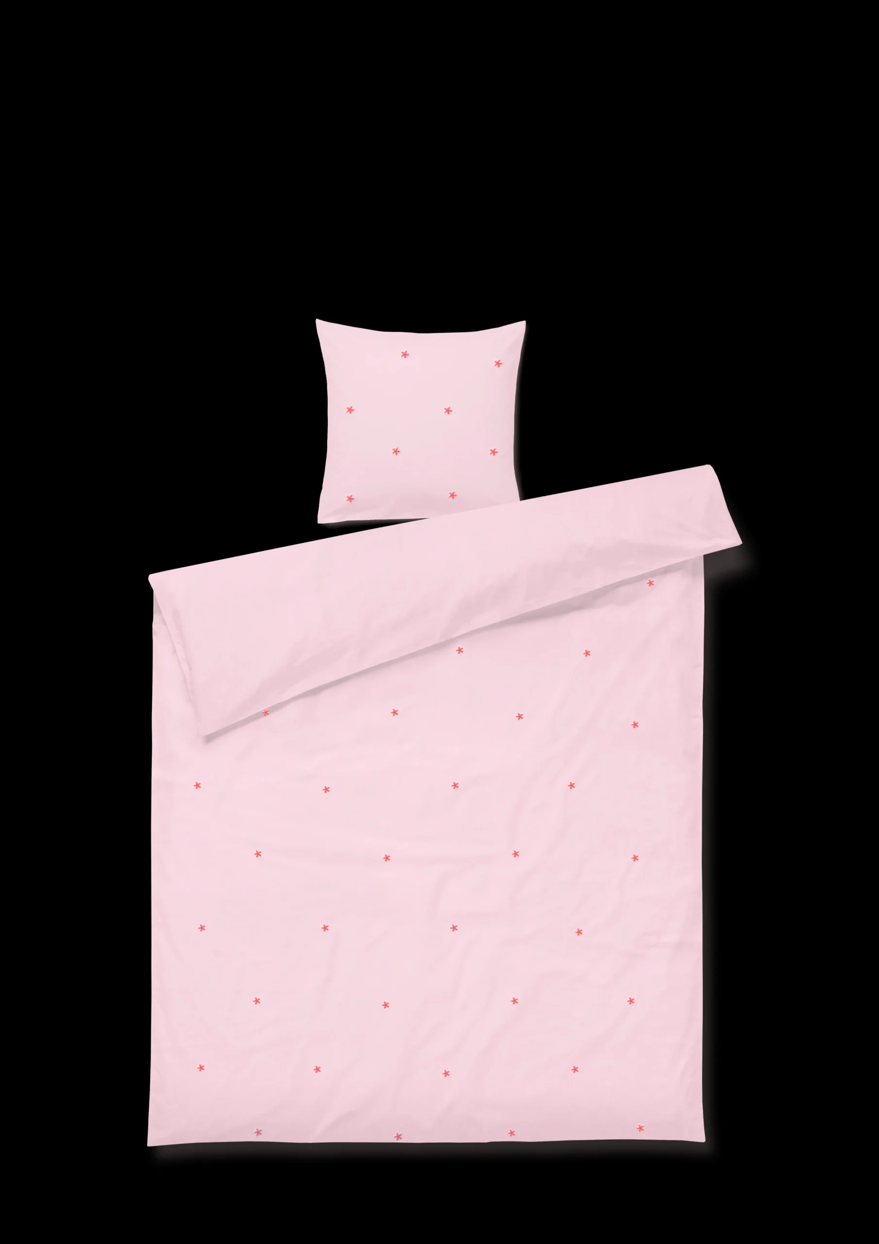 JUNA Sengetøj 140x200 cm i rosa fra serien Daisy | Køb her