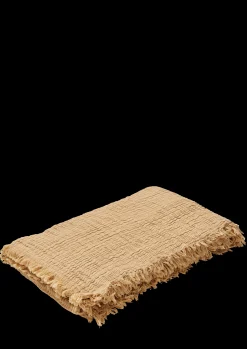 JUNA Sengetæppe 190x240 cm i sand fra serien Reloved