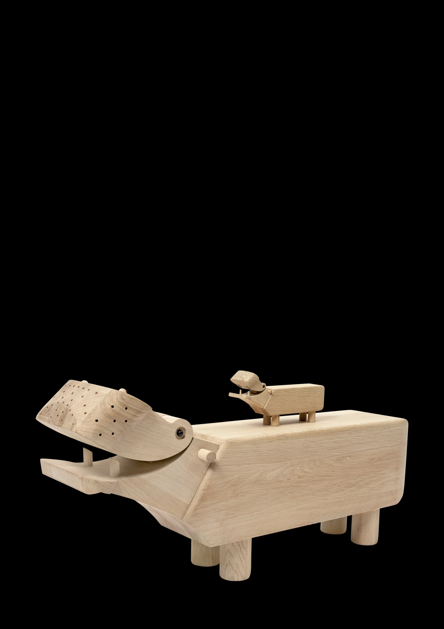 Kay Bojesen Flodhest XXL i træ fra serien Masterpieces