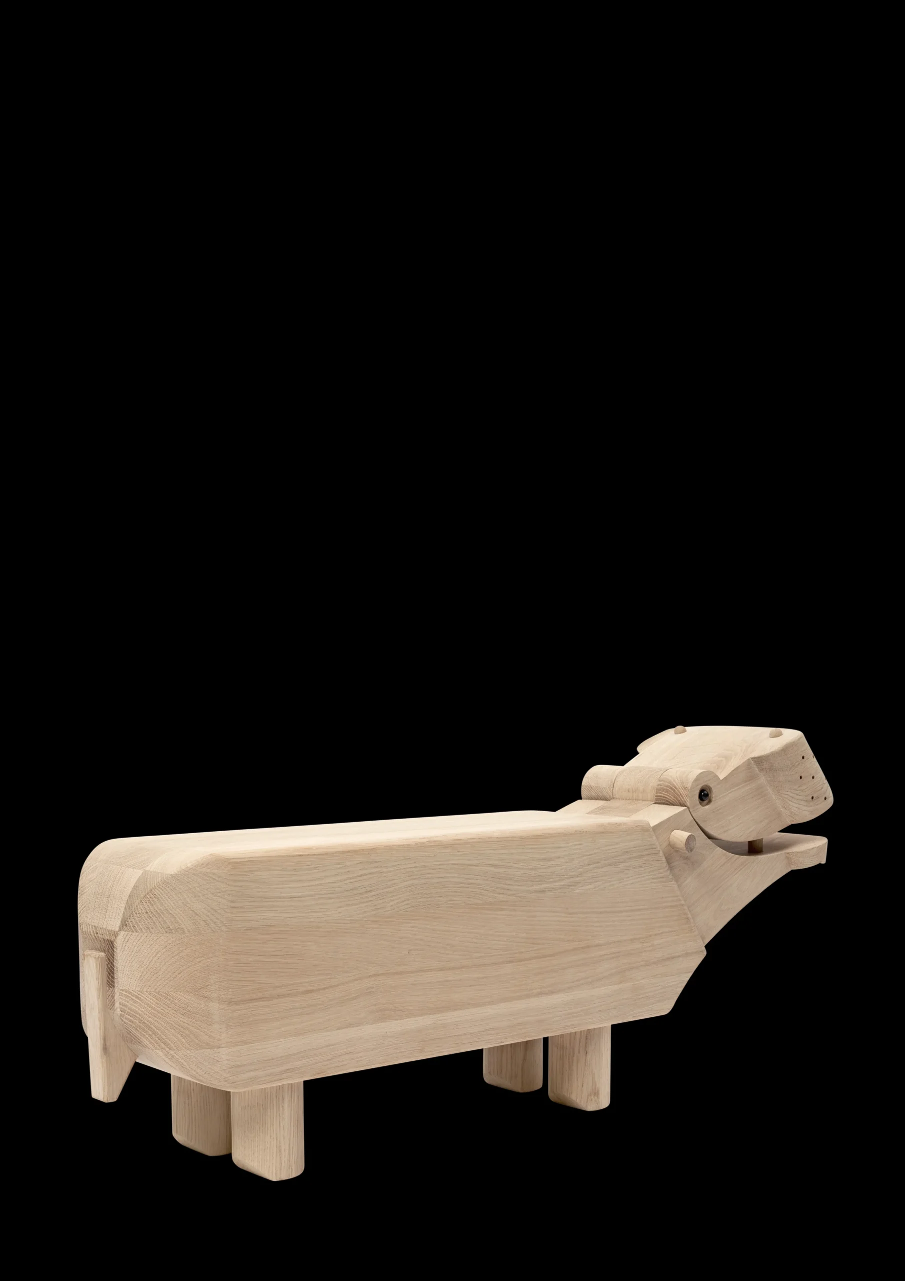 Kay Bojesen Flodhest XXL i træ fra serien Masterpieces