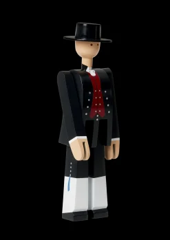 Kay Bojesen Norsk Bunad Mand sort/rød/hvid | Køb her