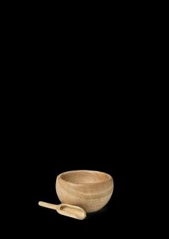 Kay Bojesen Saltkar med ske Ø7 cm i træ fra serien Menageri