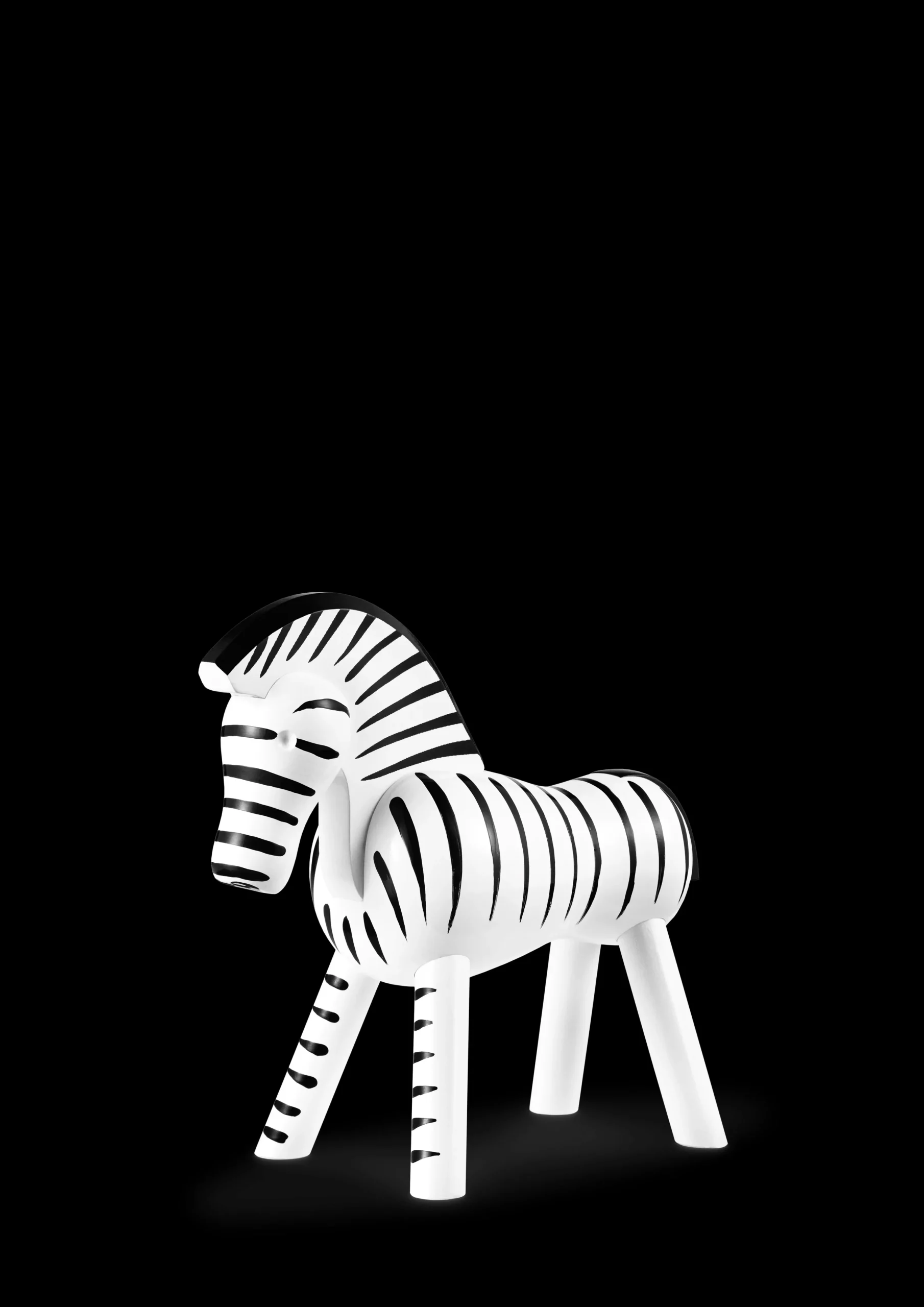 Kay Bojesen Zebra H14 cm i sort fra serien Other animals