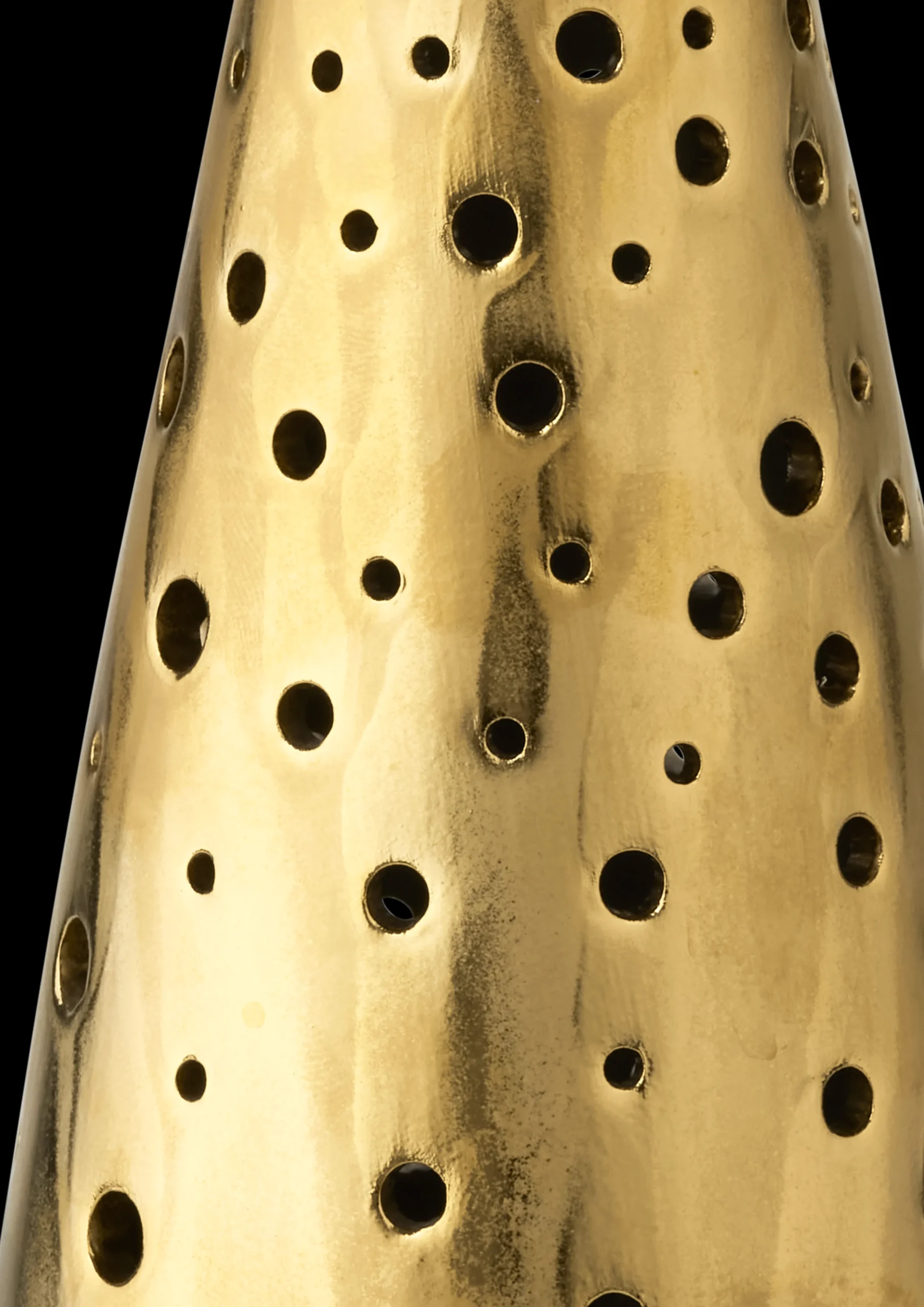 Kähler Fyrfadsstage høj H30 cm i guld fra serien Nobili