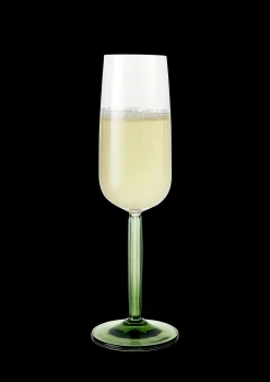 Kähler Hammershøi Champagneglas 24 cl grøn 2 stk. | Køb her