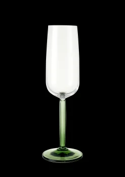 Kähler Hammershøi Champagneglas 24 cl grøn 2 stk. | Køb her
