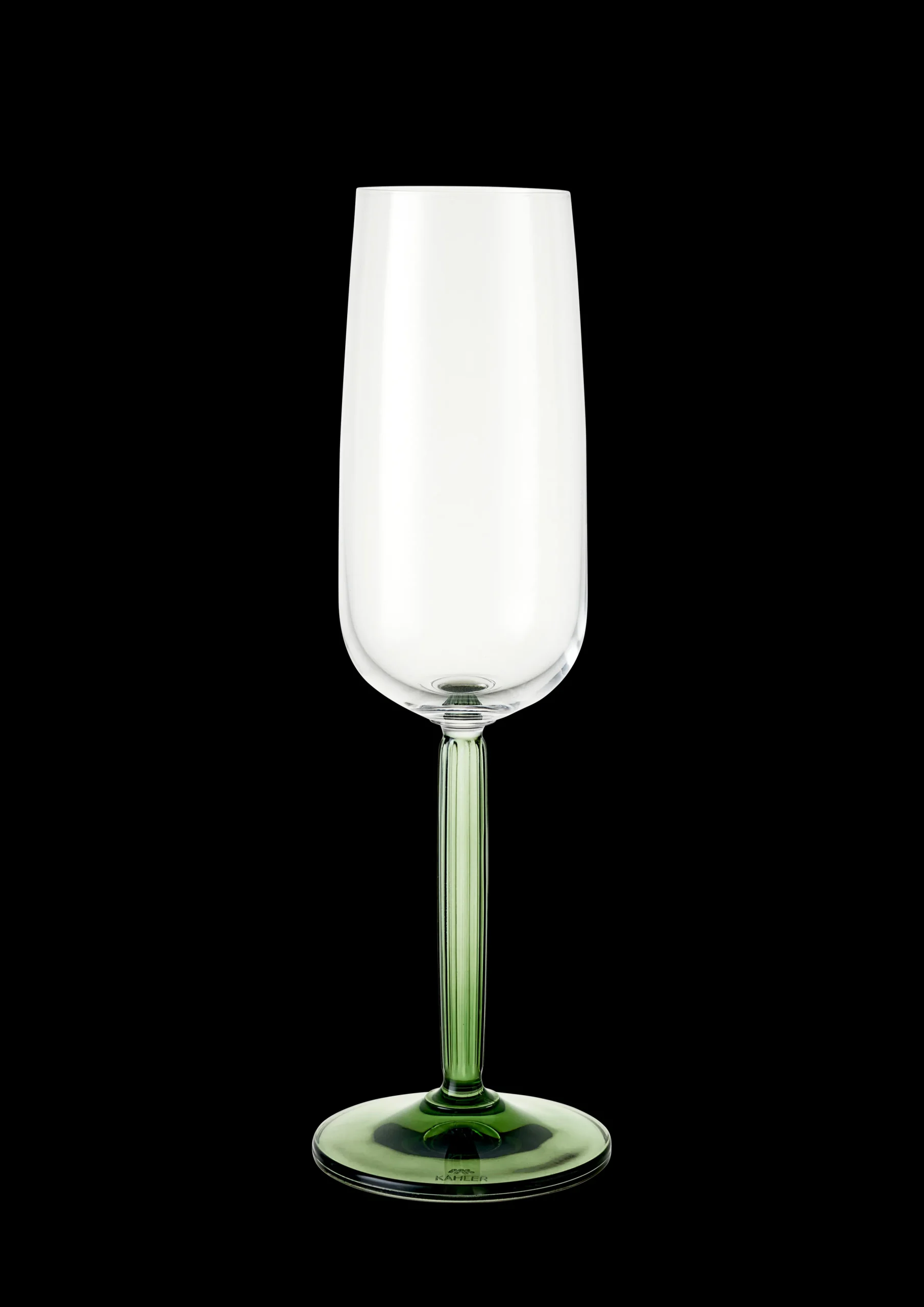 Kähler Hammershøi Champagneglas 24 cl grøn 2 stk. | Køb her