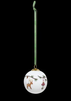 Kähler Hammershøi Christmas Kugle 2023 Ø6 cm hvid m. deko