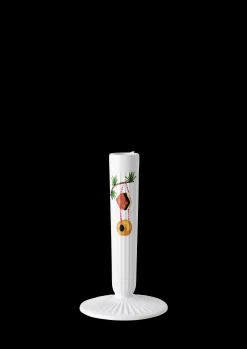 Kähler Hammershøi Christmas Lysestage H16 hvid m. deko