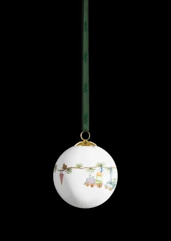 Kähler Hammershøi Christmas Kugle 2024 Ø6 cm hvid m. deko