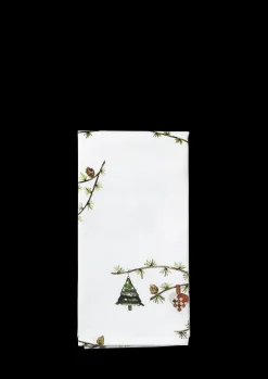 Kähler Hammershøi Christmas Stofserviet 45x45cm hvid m. deko