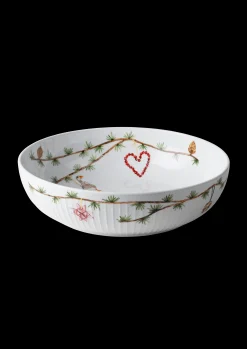 Kähler Hammershøi Christmas Skål Ø30 cm hvid m. deko