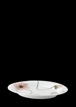 Kähler Hammershøi Poppy Ovalt bordfad 22.5x28.5 hvid m. deko