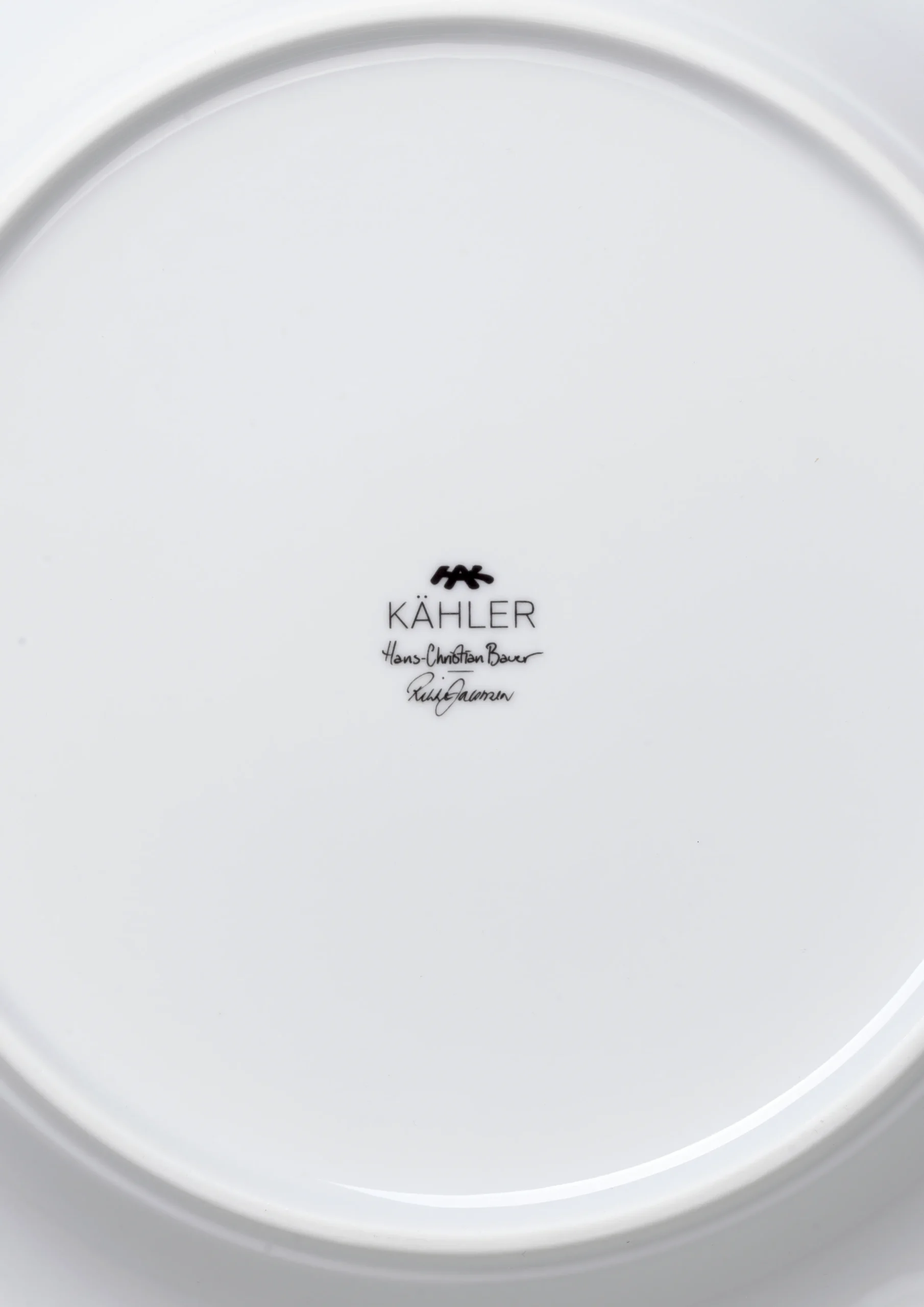 Kähler Hammershøi Poppy Tallerken hvid m. deko | Køb her