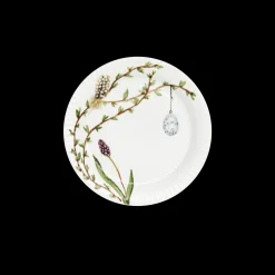 Kähler Hammershøi Spring Tallerken Ø22 cm hvid m. deko