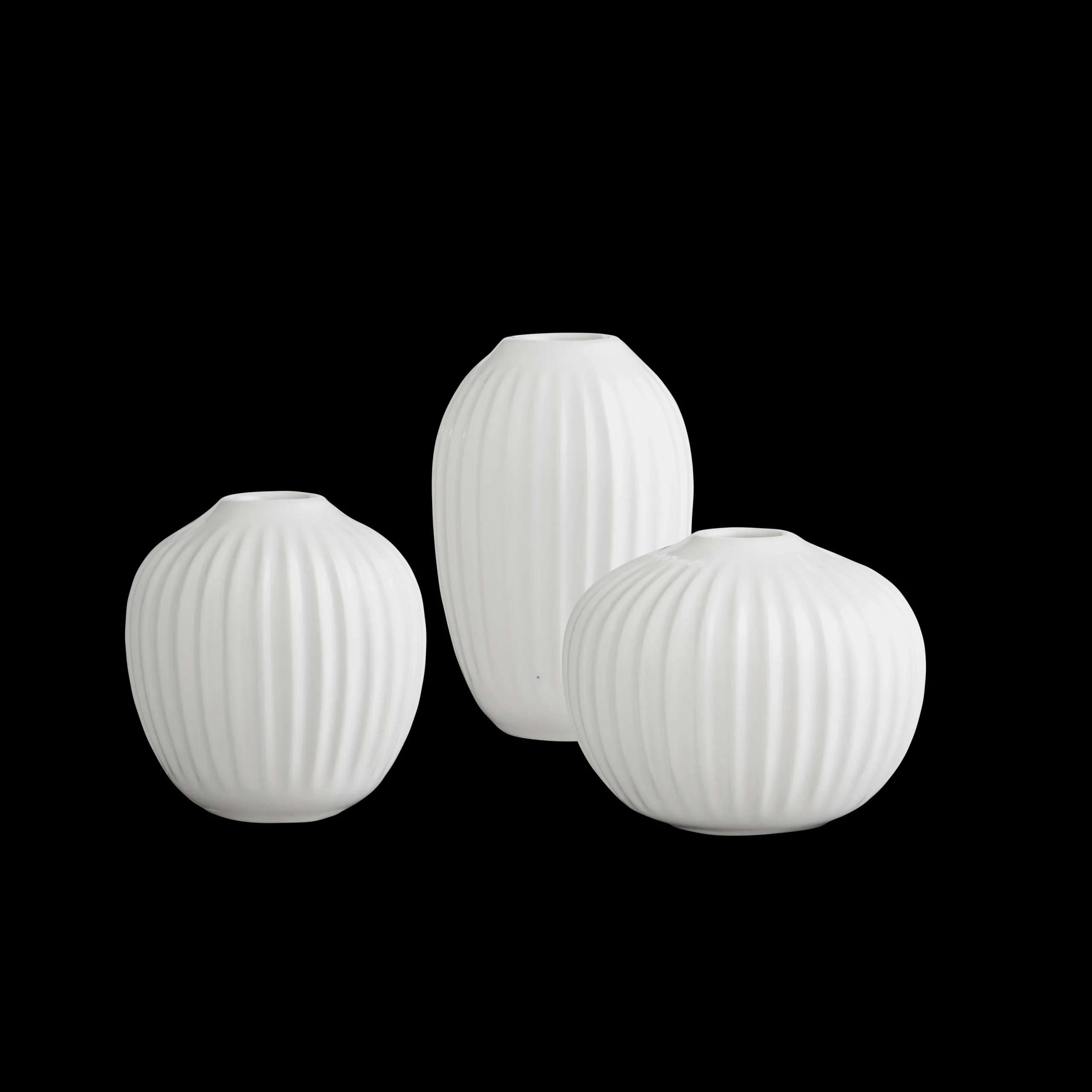 Kähler Hammershøi Vase miniature hvid 3 stk. | Køb her