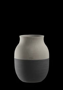 Kähler Omaggio Circulare Vase H20 cm antracitgrå | Køb nu