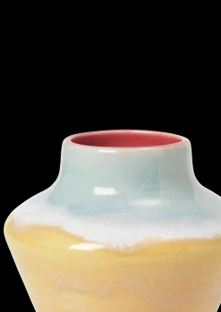 Kähler Poppery Vase H12 cm pink/mint/gul | Køb hos os