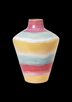 Kähler Poppery Vase med æble H32 cm pink/mint/gul | Køb nu