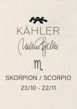 Kähler Skorpion H14 i hvid fra serien Astro | Køb her