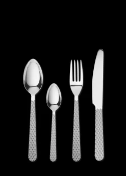 Lyngby Porcelæn Bestiksæt 16 stk. i krom | Køb her